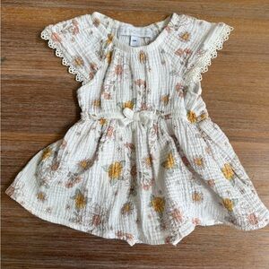 Rachel Zoe Floral Kids Dress with Lace Trim